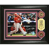 Justin Upton Autographed Photomint w/ Gold and Infield Dirt Coins