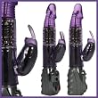 Crystal Clear Pearl Bunny Vibrator Rabbit Purple