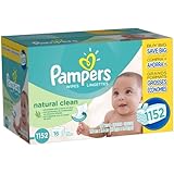 Pampers Natural Clean Wipes 16x Pack 1152 Count