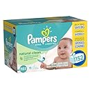 Pampers Natural Clean Wipes 16x Pack 1152 Count