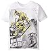 Transformers Big Boys' Bumblebee Skating More Than Meets The Eye Graphic Tee, White, Medium