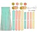 Blulu 26 Pieces Paper Tassels Paper Pom Dots Paper Garland for Baby Shower, Weddings and Birthday Party Decorations