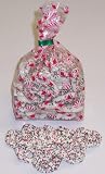 Scott's Cakes Yogurt Pretzels with Christmas Color Non-Pareils 1/2 Pound Candy Cane Bag