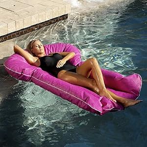 Aqua Lounger Pool Float - Raspberry - Frontgate