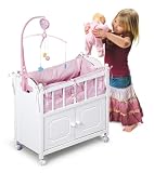 Doll Crib w/ Cabinet, Bedding & Mobile