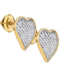 0.15CT-DIA HEART EARRINGS