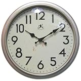Infinity Instruments Rooster Whitewash Resin Wall Clock