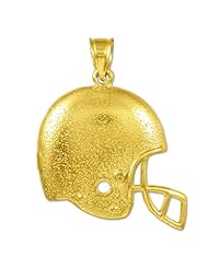 Football Helmet 10k Gold Sports Pendant Charm