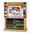 BEAUTIFUL TV ENTERTAINMENT STAND W. 2 SIDE CD RACKS