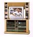 BEAUTIFUL TV ENTERTAINMENT STAND W. 2 SIDE CD RACKS