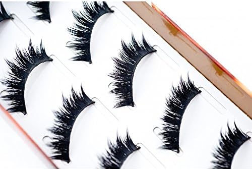 5 Pairs Dense Dramatic and Cat-Eye Style False Eyelashes Double Flex Series 77