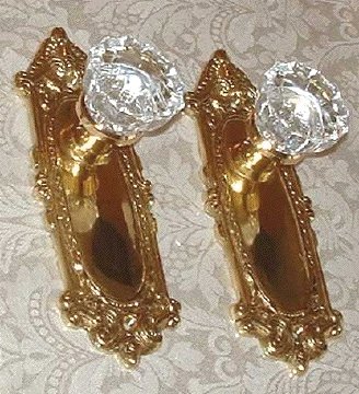 Antique Type Crystal Glass & Natural Solid Brass Knobs Dummy/french Door Knob Set Antique Type Crystal Glass & Natural Solid Brass Knobs Dummy/french Door Knob Set
