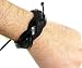 Mens Womens Chunky Black Leather Plaited Wristband Bracelet