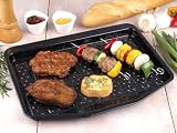 Wohnprofi Grill Schale bzw. Backblech gelocht aus Emaille mit Spie�e