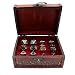 Two Metal Dice Role Playing Sets with Storage Chest for Tabletop Games