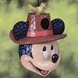 Jim Shore Disney Mickey Mouse Birdhouse - Stone Resin Hanging Garden Decor
