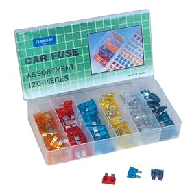 Berk Automotive 120pc Automotive Car Truck Fuse Box Assortment Kit