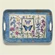 Serving Tray ~ Blue Wildflower Butterfly ~ 18 inches x 12 inches ~ melamine plastic ~ code 316