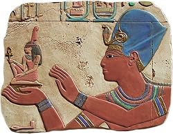 The Offering of Maat Relief with color details