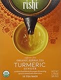Rishi Tea Organic Herbal Tea Caffeine-Free Turmeric Ginger -- 15 Tea Bags