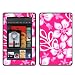 Amazon Kindle Fire Skins Kit - Hibiscus Bright Pink Hawaiian Flowers So Cute - Skins Decals. (This will only fit the Kindle Fire).