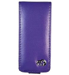 (Purple Flip 5th Gen) Leather Case for Apple iPod Nano 4th Gen, 5th Generation MP3 Player 8gb 16Ggb with belt clip Bonus Screen Protector Accessory
