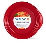 Preserve Everyday 9-1/2-Inch Plates, Set of 4, Pepper Red