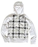 Girls Houndstooth Patterned Star Zip Hoodie Jacket