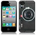 IPHONE 4 / IPHONE 4S RETRO CAMERA BACK COVER CASE / SHELL / SHEILD / PART OF THE QUBITS ACCESSORIES RANGE