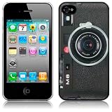 IPHONE 4 / IPHONE 4S RETRO CAMERA BACK COVER CASE / SHELL / SHEILD / PART OF THE QUBITS ACCESSORIES RANGE