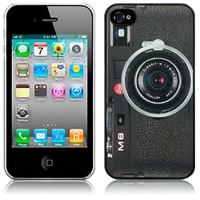 IPHONE 4 / IPHONE 4S RETRO CAMERA BACK COVER CASE / SHELL / SHEILD / PART OF THE QUBITS ACCESSORIES RANGE