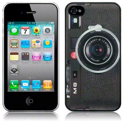 IPHONE 4 / IPHONE 4S RETRO CAMERA BACK COVER CASE / SHELL / SHEILD / PART OF THE QUBITS ACCESSORIES RANGE
