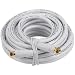 RCA Basic Series VH625WH - Antenna cable - F connector (M) - F connector (M) - 25 ft - coaxial - ( RG-6 ) - white