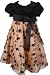 Rare Editions Infant Toddler Girls Gold and Black Velvet Boutique Holiday Christmas Party Dress