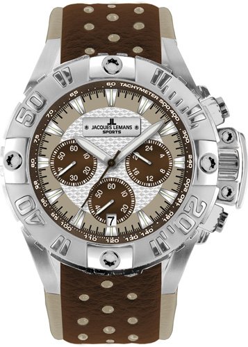 Jacques Lemans Herrenarmbanduhr Powerchrono 2008 1-1378 G