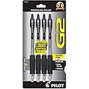 Pilot G2 Retractable Premium Gel Ink Roller Ball Pens, Ultra Fine Point, 4-Pack, Black Ink (31275)