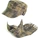 New Plaid Stripe Cadet Cabbie Cap Hat Scarf Set Dk Gray Medium Large