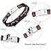 Zhenhui Mens Womens Fashion Black Brown Braided Leather Wrap Wrist Bracelet Jewelry