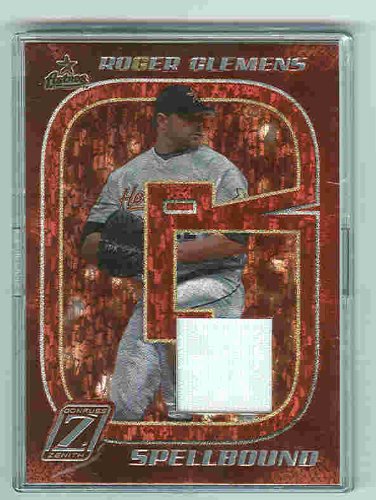 2005 Zenith Spellbound Jerseys S-7 Roger Clemens Houston Astros (Piece of Authentic Game-Used Jersey - Serial #'d to 150 - Baseball Cards)