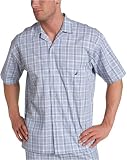 Nautica Men's Comfort Woven Racing Plaid Short Sleeve Camp Shirt Nautica Men's Comfort Woven Racing Plaid Short Sleeve Camp Shirt