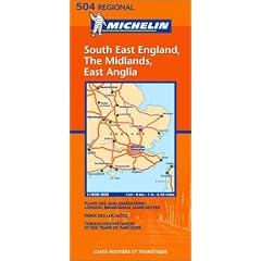 Carte RGIONAL South East England, The Midlands, East Anglia