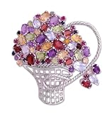Amethyst, garnet and topaz brooch-pendant, 'Bouquet' 2 W 2 L