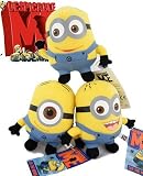 NEW Despicable Me Minion 6" Plush Figure Soft Doll Toy 1 Set of 3 Dave+Jorge+Stewart collectible