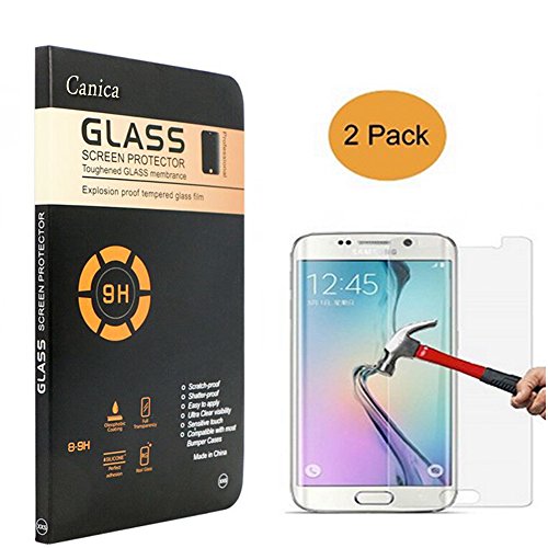 Galaxy S7 Edge Tempered Glass Screen Protector,Galaxy S7 Edge Screen Protector,Canica Galaxy S7edge Screen Protector Super Flexible Film- Screen Coverage for Galaxy S7 Edge(2 Pack)