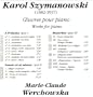 Szymanowski: Piano Works: Preludes Op.1, Sonata Op.8 & Mazurkas Op.50 / Werchowska