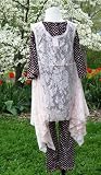Toddler and Girls Boutique Clothing Set-Art & Soul by Bercot-Dot top with leggings and lace jumper