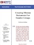 Creating Mission Statements for Smaller Groups