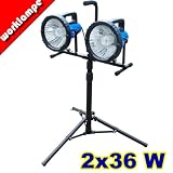 TELESKOP ARBEITSLEUCHTE BAUSTRAHLER ARBEITSLAMPE 90-175cm KOSTENLOS VERSAND