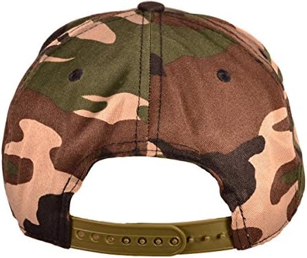 Wholesale Cotton Flat Bill Blank/Plain Snapback Hats w/ Green Underbill (Woodland Camo) - 20470
