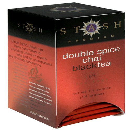 Stash Premium Double Spice Chai Black Tea, Tea Bags, 18-Count Boxes (Pack of 6) by Stash
